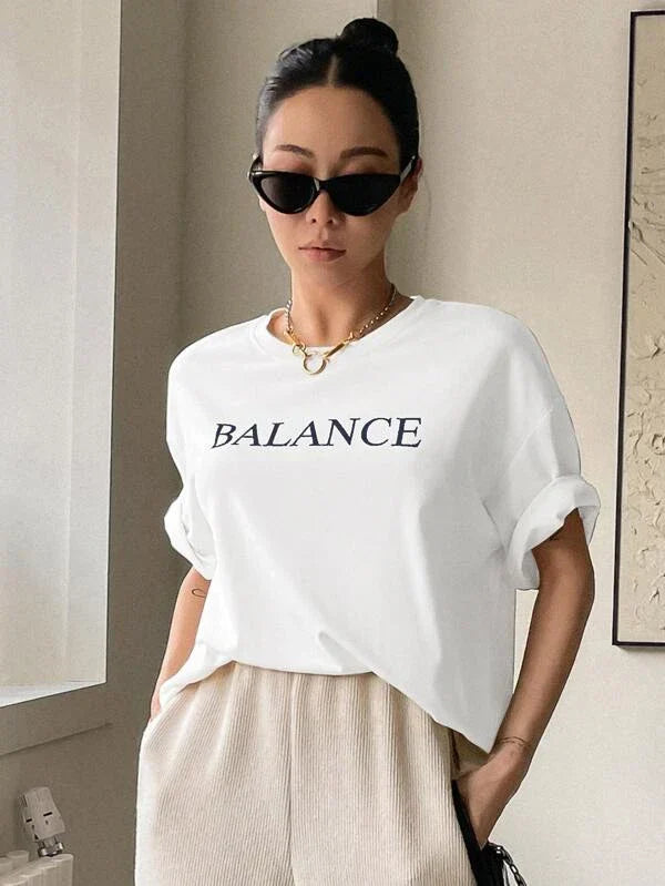 Andy | T-Shirt blanche pour femme | manche courte