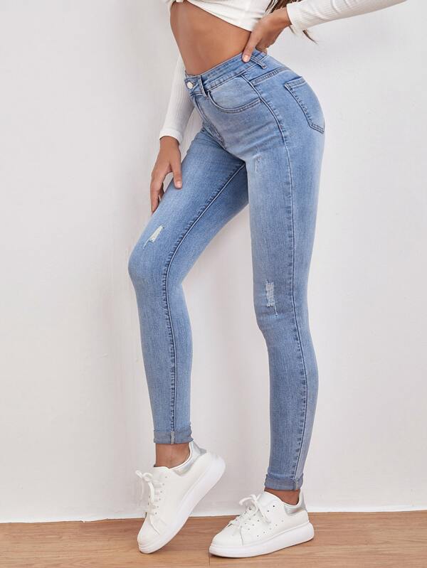 Dorothée | Pantalon Jeans classiques pour femme | taille haute