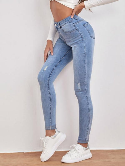 Dorothée | Pantalon Jeans classiques pour femme | taille haute