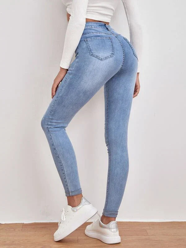 Dorothée | Pantalon Jeans classiques pour femme | taille haute