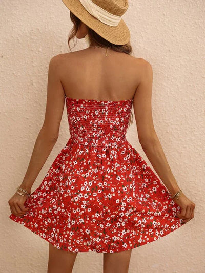 Margot | Robe de plage fleurie pour femme | Mini