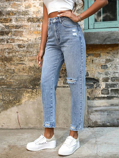 Carla | Pantalon Le denim pour femme | taille haute