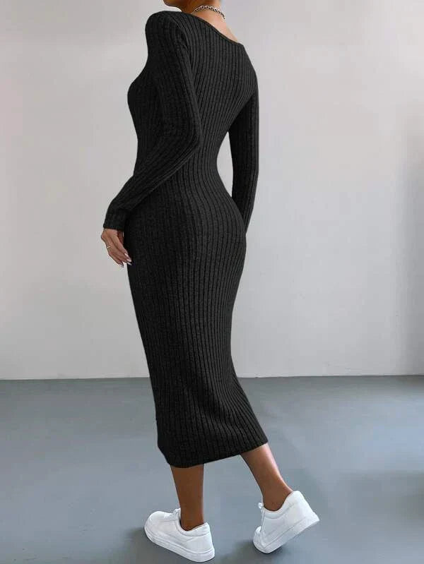 Aurelie | Robe longue manche pour femme | Midi