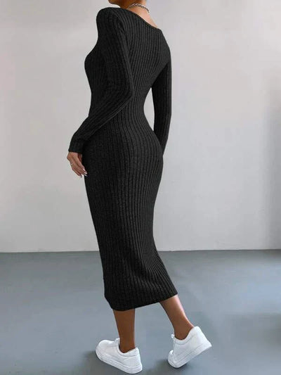Aurelie | Robe longue manche pour femme | Midi
