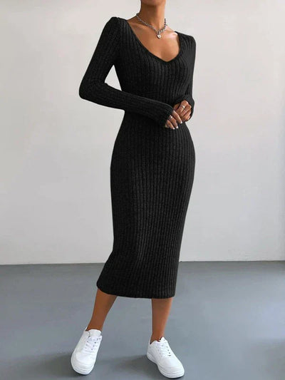 Aurelie | Robe longue manche pour femme | Midi