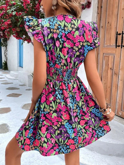 Agathe | Robe fleurie pour femme | Mini