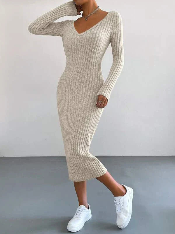 Aurelie | Robe longue manche pour femme | Midi
