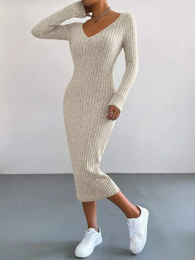 Aurelie | Robe longue manche pour femme | Midi