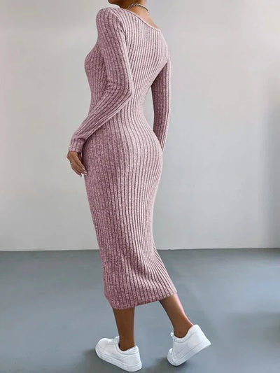 Aurelie | Robe longue manche pour femme | Midi