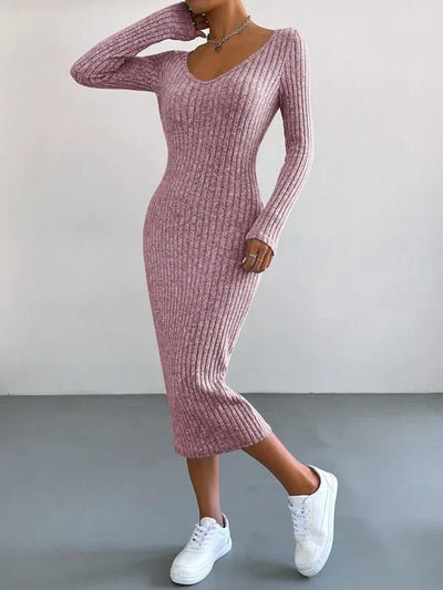 Aurelie | Robe longue manche pour femme | Midi