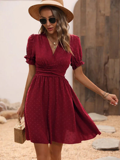 Josephine | Robe d'été Envelopper pour femme | Mini
