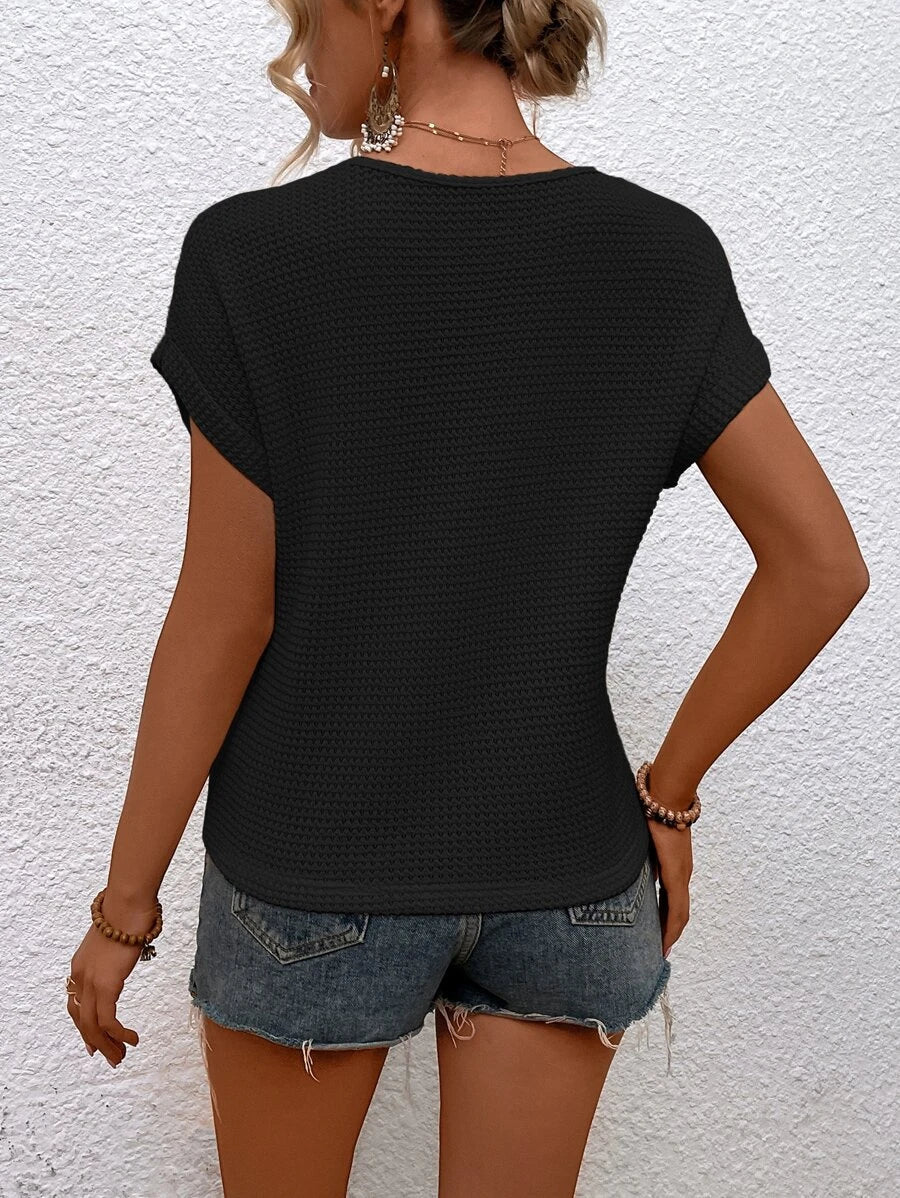 Jena | Top col en V pour femme | chic