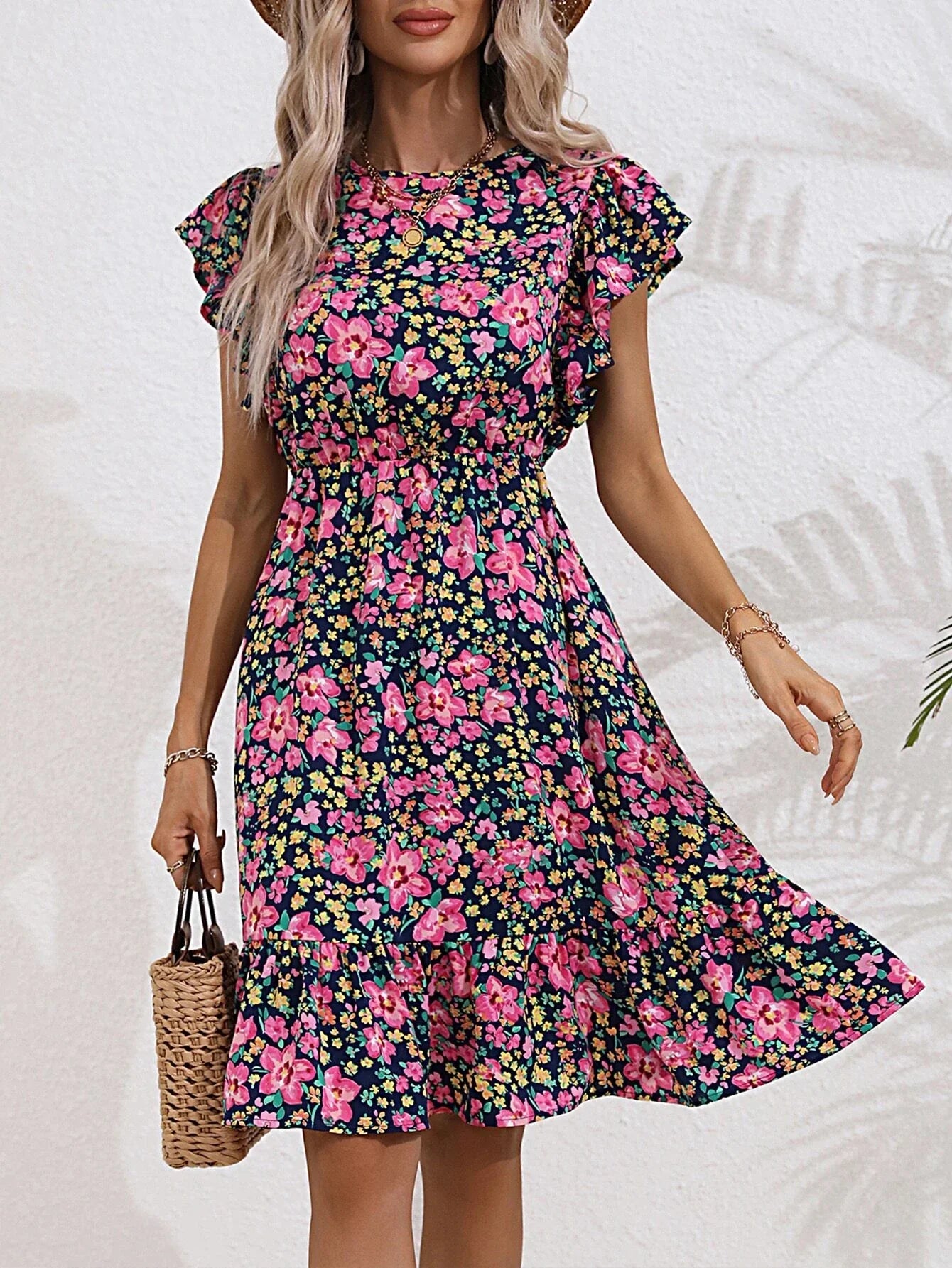Claire | Robe fleurs pour femme | Mini