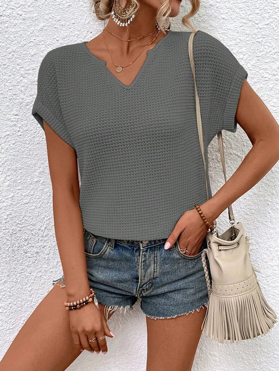 Jena | Top col en V pour femme | chic