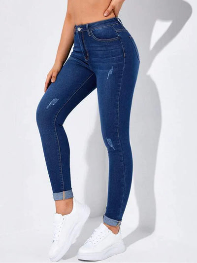 Dorothée | Pantalon Jeans classiques pour femme | taille haute