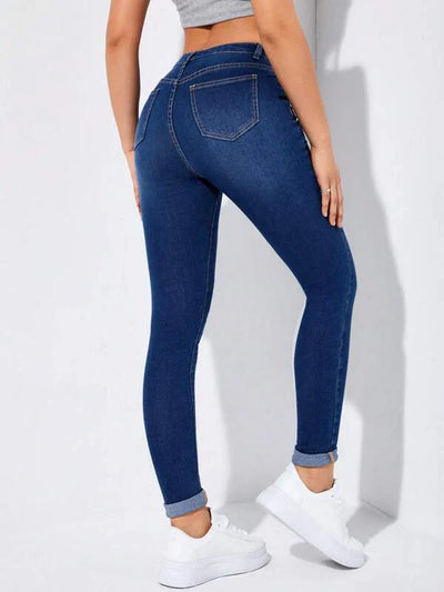 Dorothée | Pantalon Jeans classiques pour femme | taille haute