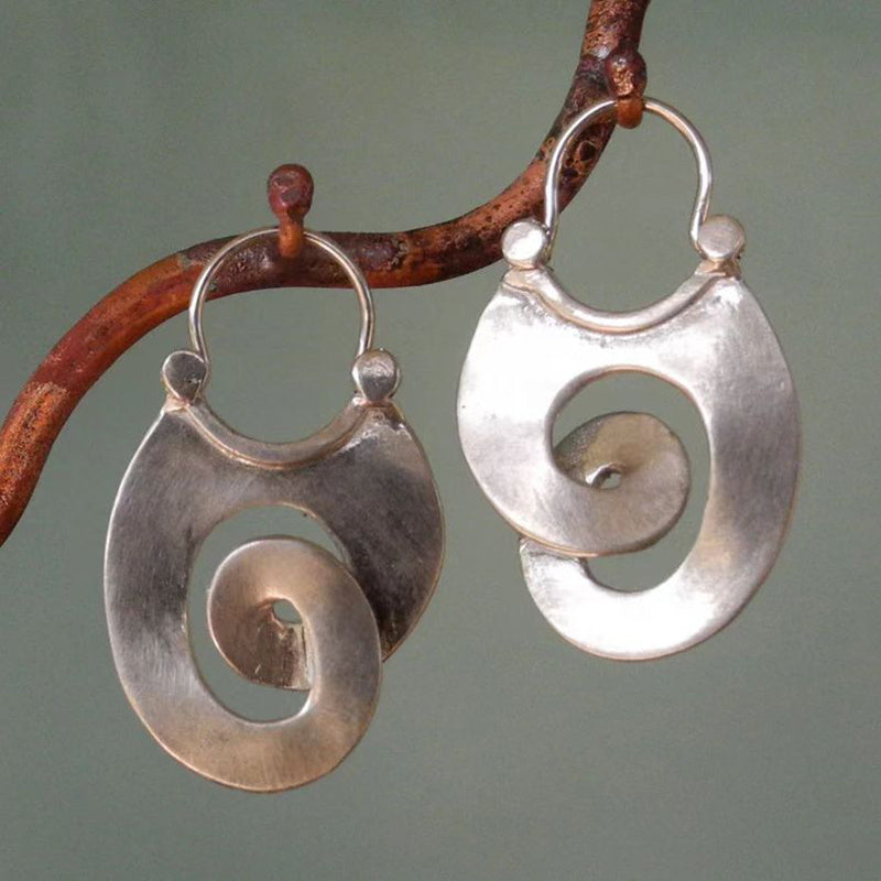 Naia – Boucles Vintage en Argent Vieilli
