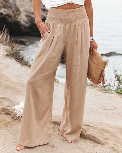 ARDEN - Pantalon de lin à jambe large
