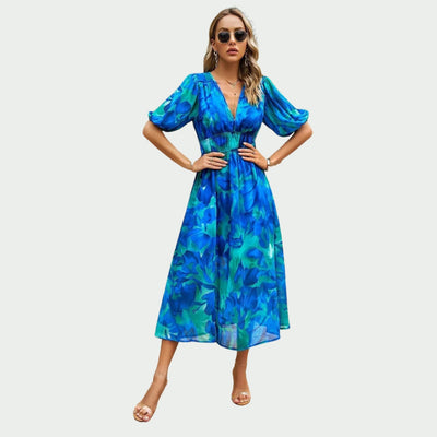 Adèle | Robe midi à décolleté V