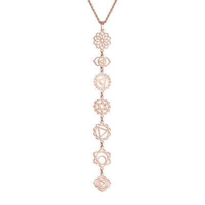 Collier 7 Chakras en plaqué or – Énergie & harmonie