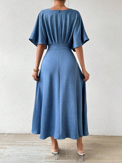 AtelierdeRocheParis | Robe Longue Élégante avec Manches Chauve-Souris