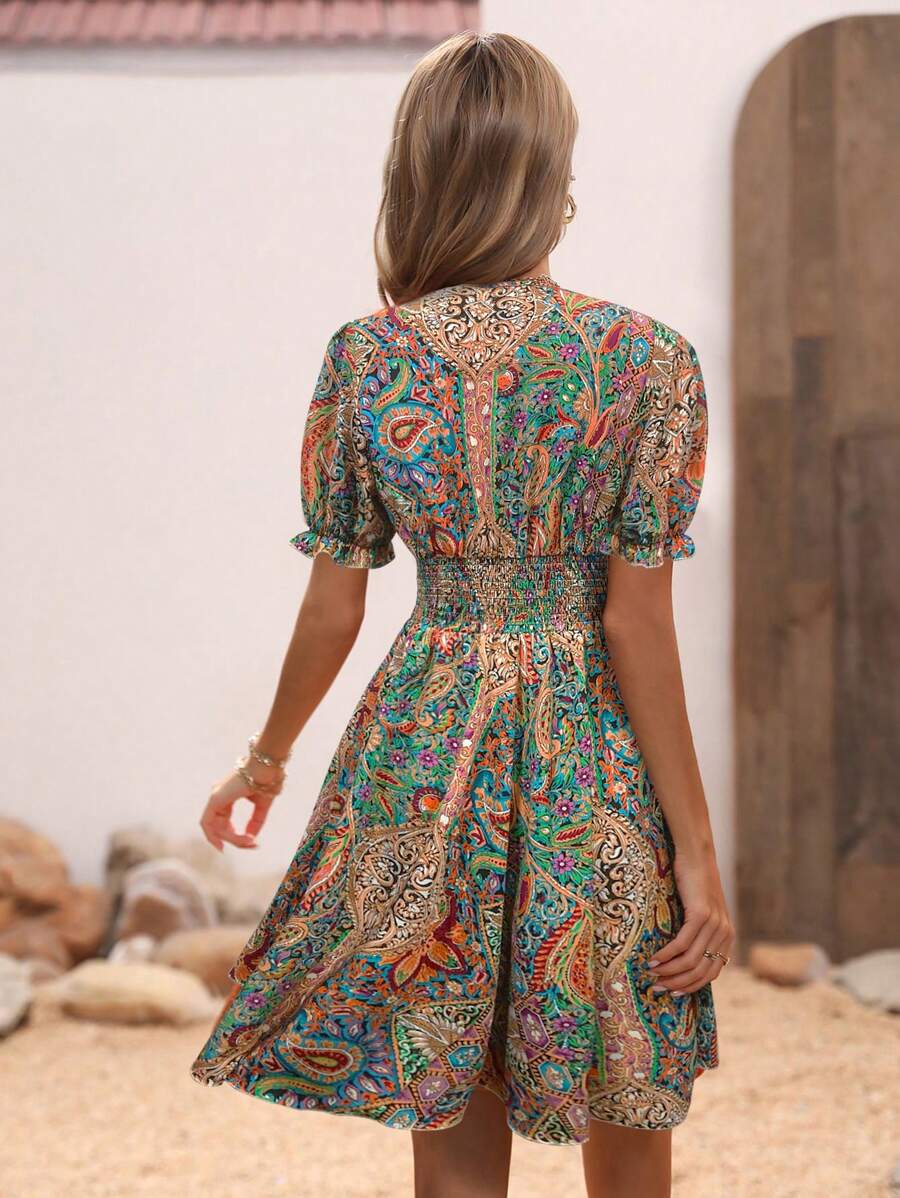 Josephine | Robe d'été Envelopper pour femme | Mini