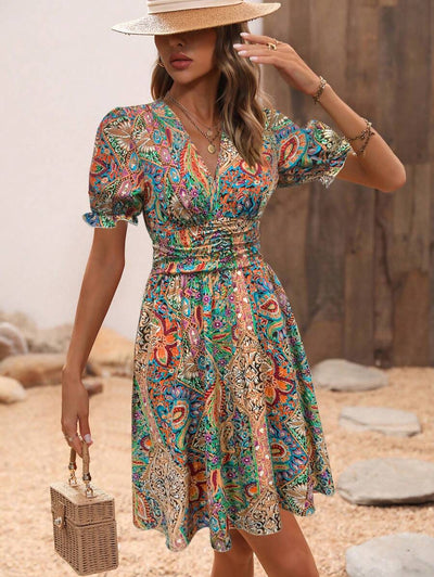 Josephine | Robe d'été Envelopper pour femme | Mini