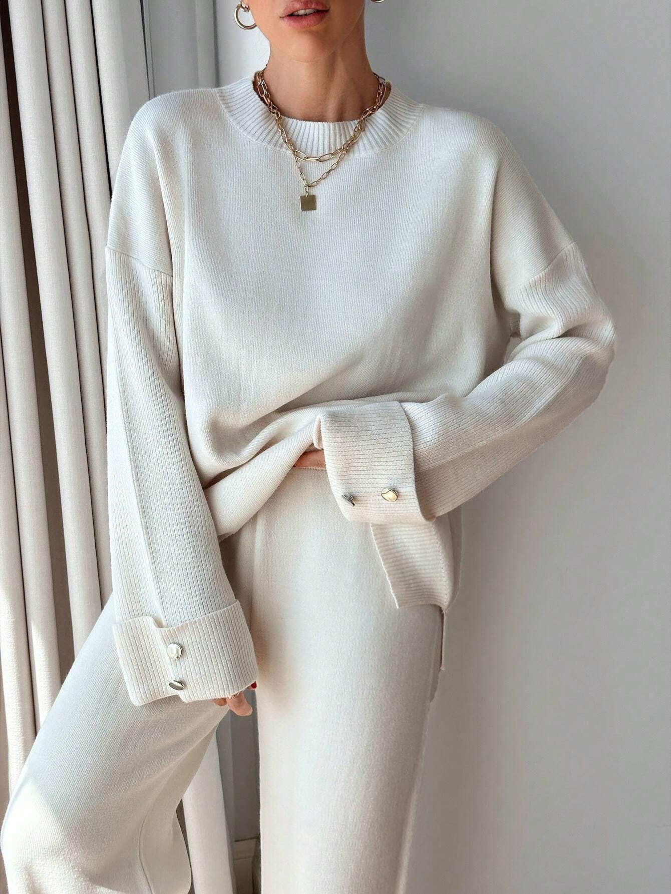 AtelierdeRocheParis™ | Ensemble Tricoté Chic & Confort – Élégance Décontractée