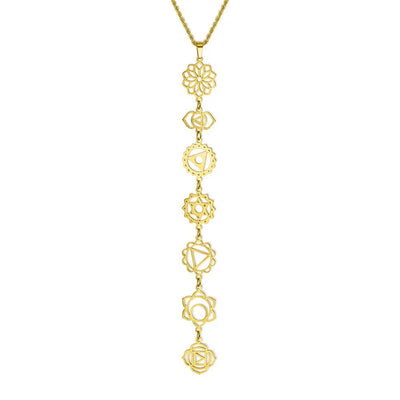 Collier 7 Chakras en plaqué or – Énergie & harmonie
