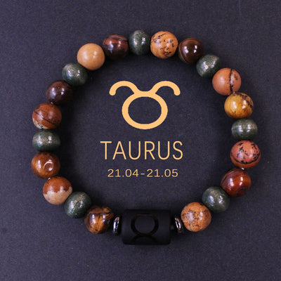 Bracelet Zodiaque en Pierres Naturelles – Ajustable et Unique