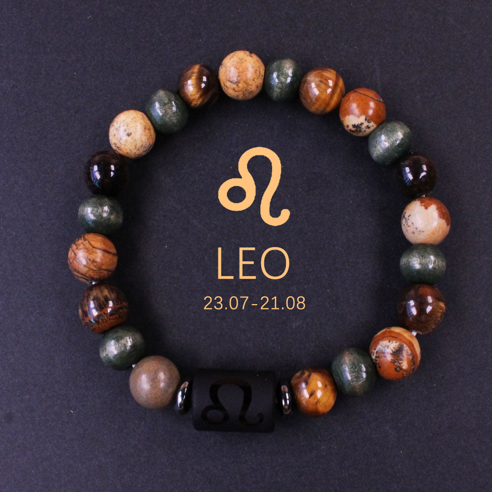 Bracelet Zodiaque en Pierres Naturelles – Ajustable et Unique