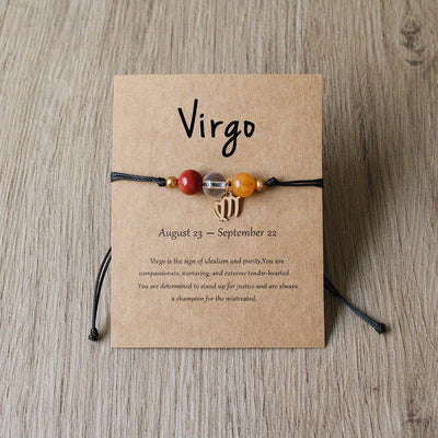 Bracelet Zodiaque Ajustable en Pierres Naturelles