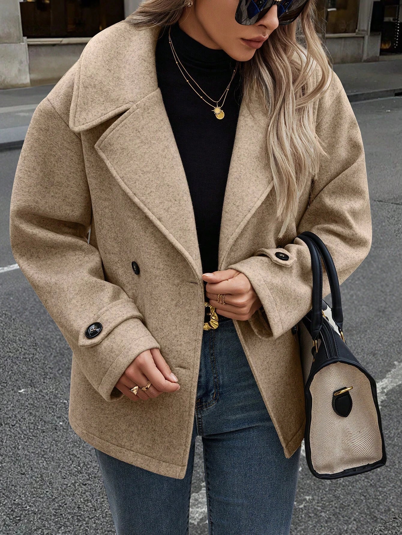 AtelierdeRocheParis™ | Manteau Classique à Double Boutonnage