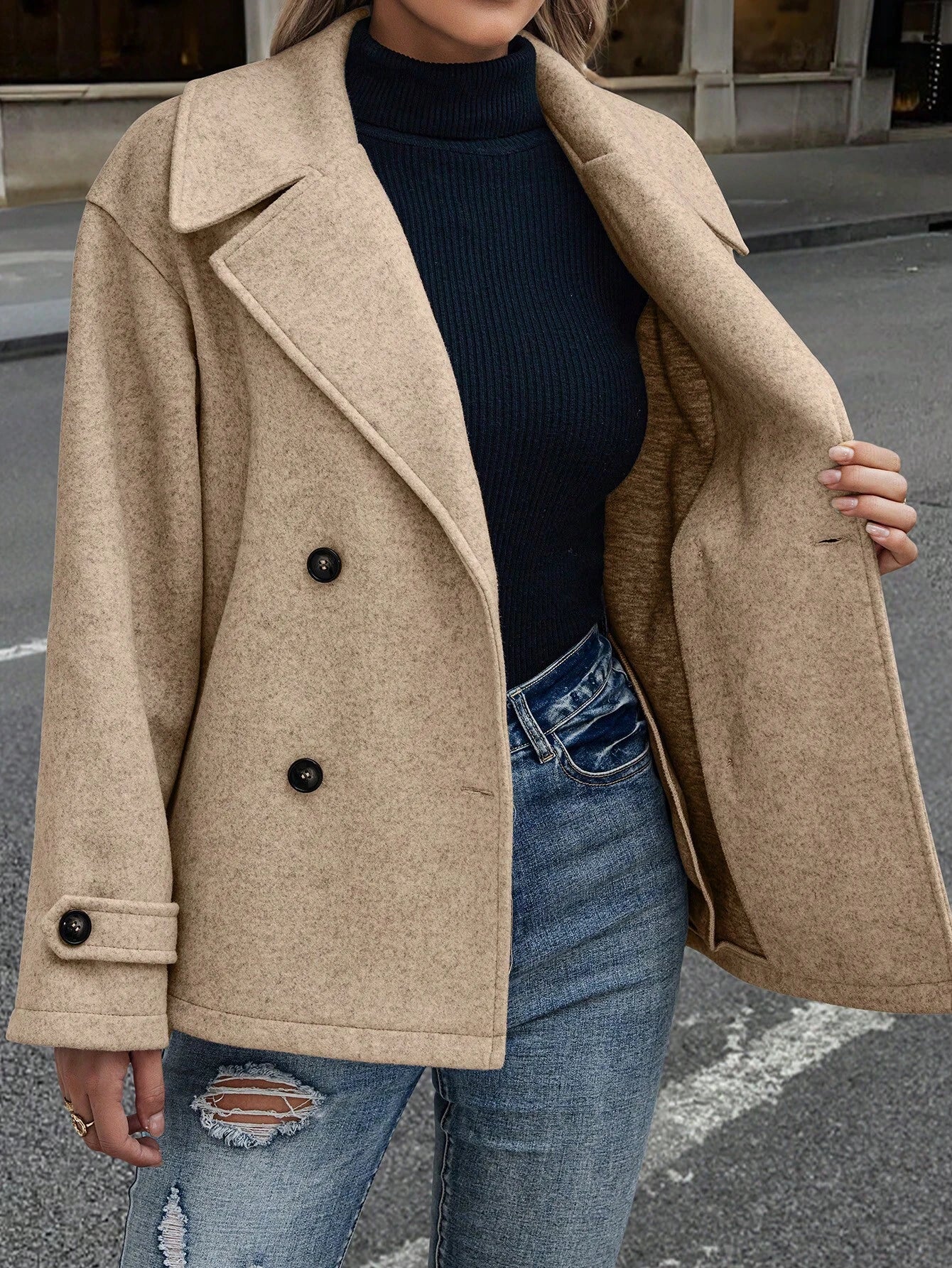 AtelierdeRocheParis™ | Manteau Classique à Double Boutonnage