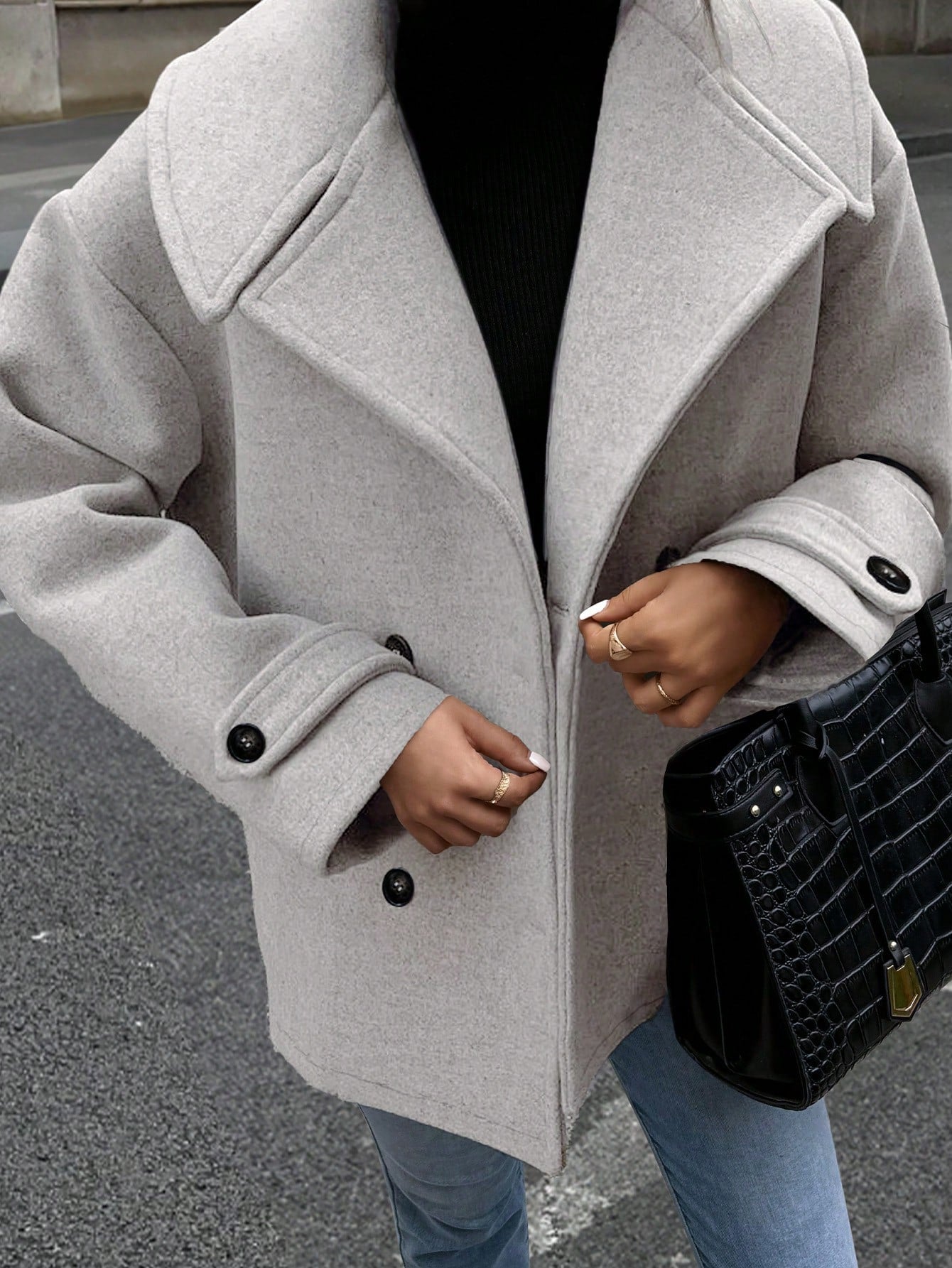 AtelierdeRocheParis™ | Manteau Classique à Double Boutonnage