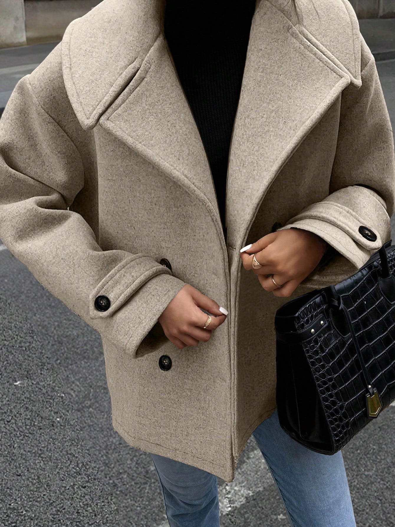 AtelierdeRocheParis™ | Manteau Classique à Double Boutonnage