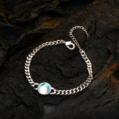 Bracelet chaîne en pierre de lune