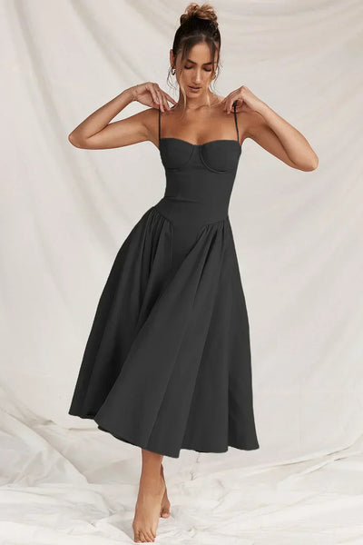 Tulum – Robe Midi Bustier Sans Manches