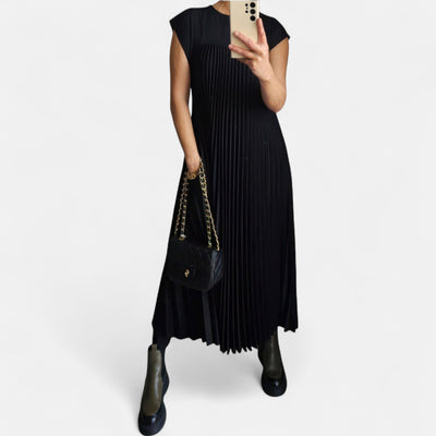 Edmonton Essence™ | Chic Pleated Dress + FREE Forever Bonded Bracelets