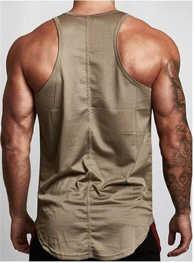T-shirt sans manches en maille respirante pour hommes - Marco