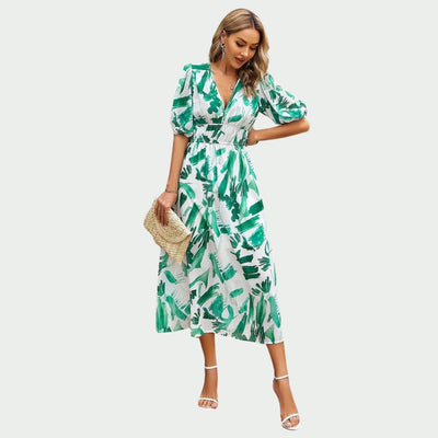 Adèle | Robe midi à décolleté V