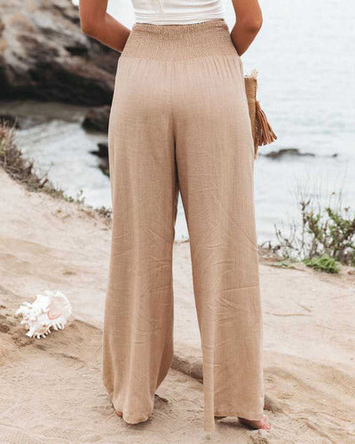 ARDEN - Pantalon de lin à jambe large