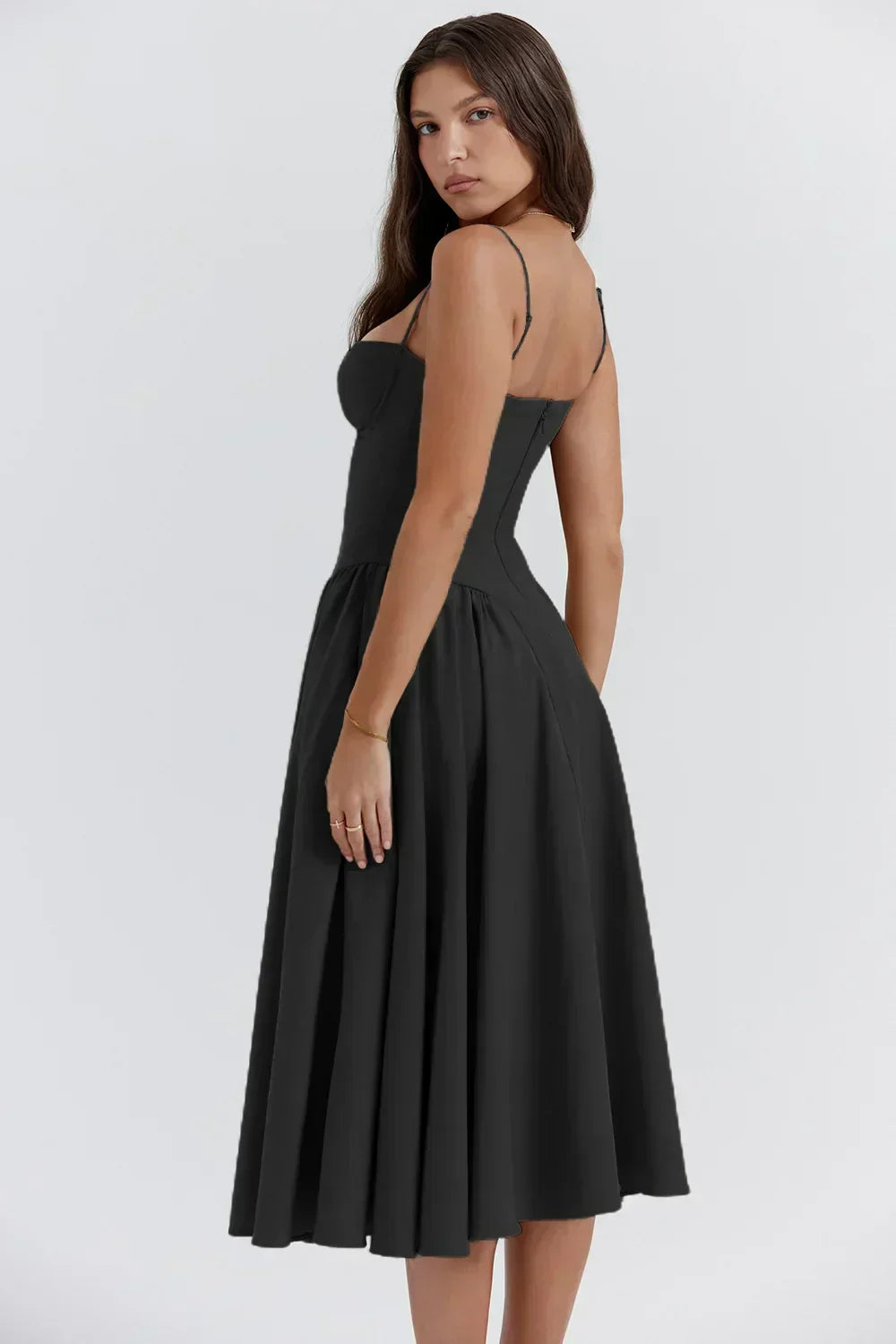 Tulum – Robe Midi Bustier Sans Manches
