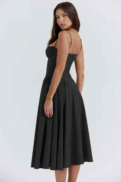 Tulum – Robe Midi Bustier Sans Manches