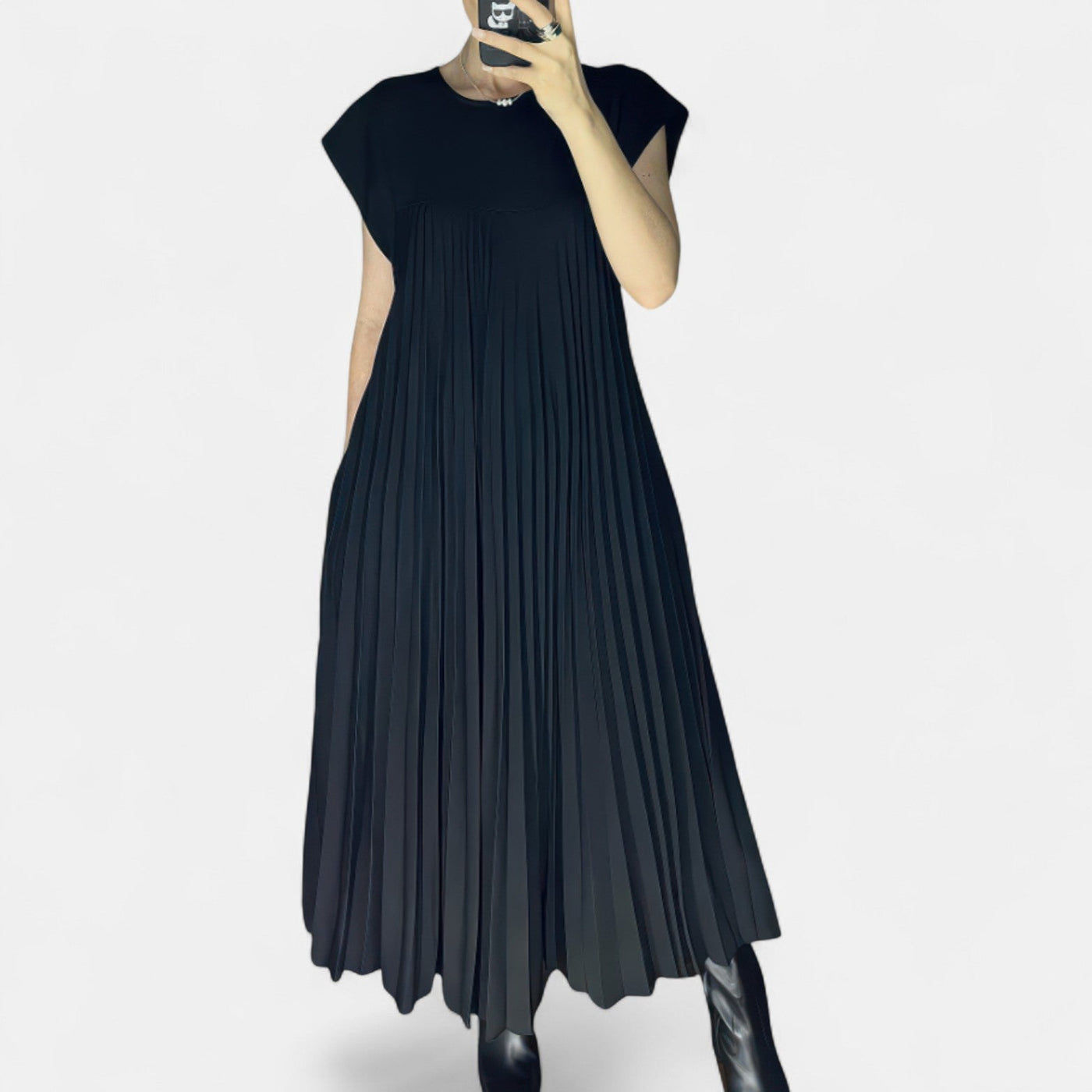 Edmonton Essence™ | Chic Pleated Dress + FREE Forever Bonded Bracelets