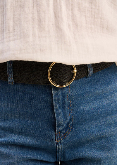 Ceinture tressée en raphia