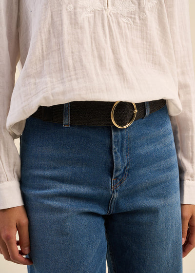 Ceinture tressée en raphia