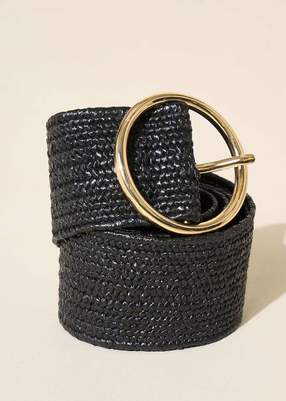 Ceinture tressée en raphia