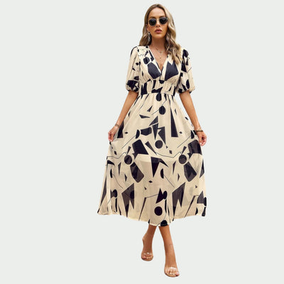 Adèle | Robe midi à décolleté V