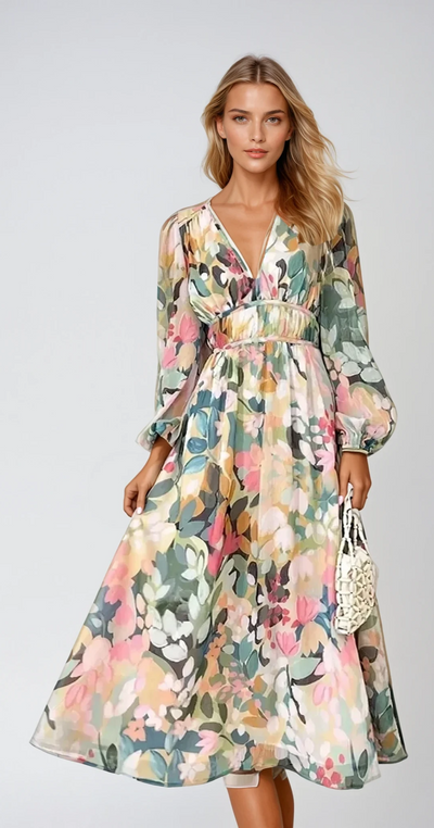 Madeleine - Robe à fleurs élégante pour un style intemporel